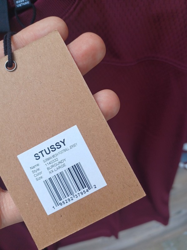 Stussy Brand Surfman Sports jersey - Burgundy - XXL #0123 gallery