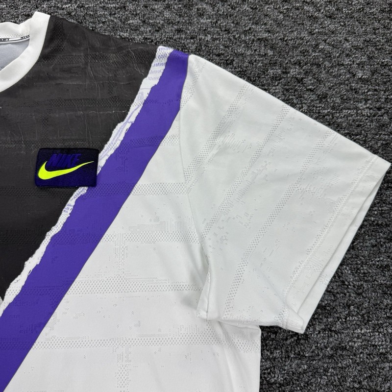 Nike Court Shirt Men XL White Purple NY Challenger Crew Tennis Dri Fit AT4235 gallery