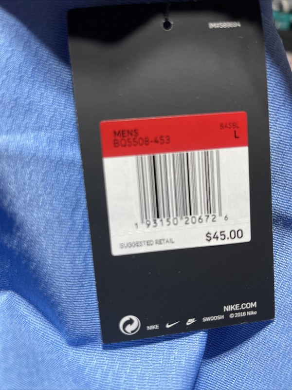 Nike Team Baseball Practice One Button Henley L Blue BQ5399-453 gallery