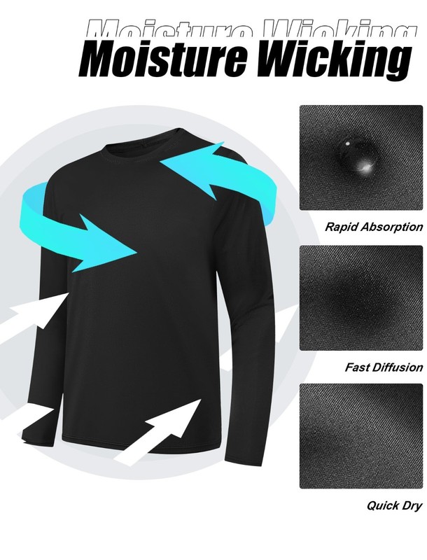 Polera Manga Larga 6 Poleras anti UV Proteccion Solar UPF 50+ SPF Playeras Shirt gallery