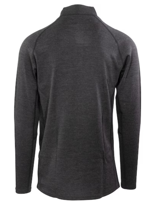 MidwayUSA Heavyweight Quarter Zip 100% Merino Wool Base Layer Shirt 2XL Dk Gray gallery