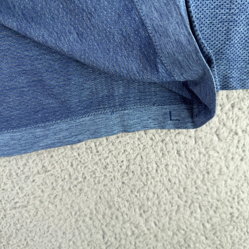 Lululemon Metal Vent Tech Long Sleeve Mens Large Blue Heathered Active Shirt gallery