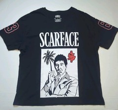 New Scarface Tony Montana Football T-shirt Large Black Logo Tm Movie Miami 83