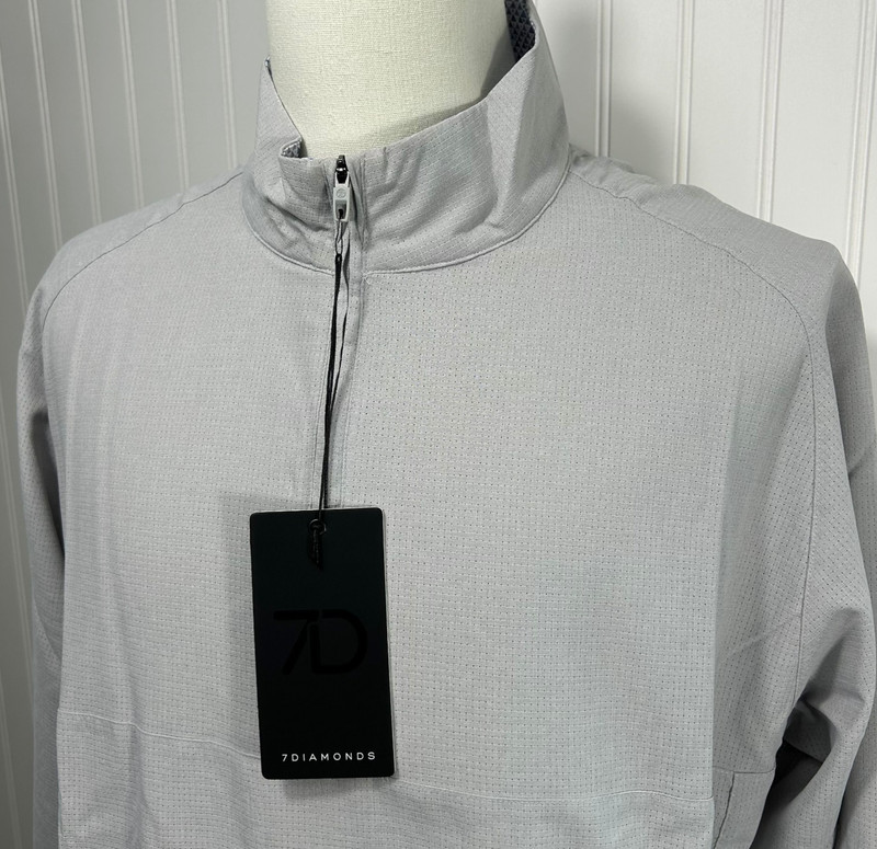 7 DIAMONDS Oxygenate 1/4 Zip Pullover VAPOR Anti-Odor Quick Dry Stretch - LARGE gallery