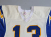 Rawlings Football Jersey Large White 13 Jerry Mesh Worn Blue Yellow gallery