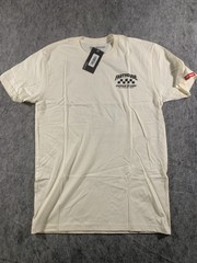 NWT Fasthouse Tracker Size M Cream t-shirt “Swingin Wide On Industry Drive