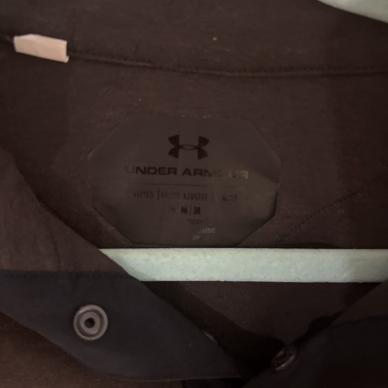 Under Armour Men's Black/Gray Snap Mock Neck Pullover M gallery