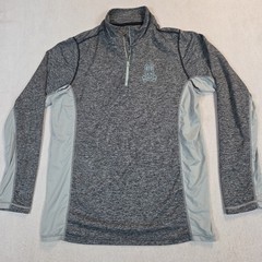 Psycho Bunny 1/4 Zip Pullover Mens Small Heathered Gray Golf Performance