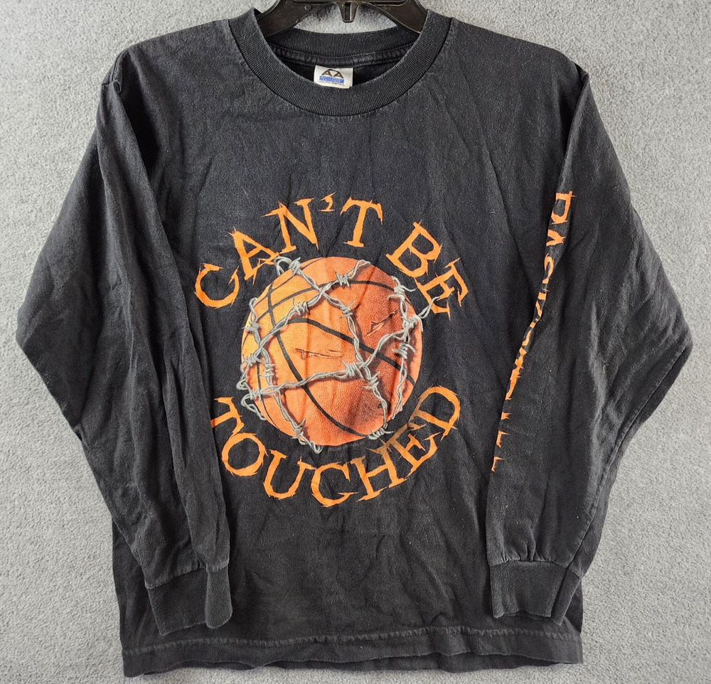 AAA Youth Basketball Graphic Shirt Men's L Black Round Neck Long Sleeve Pullover