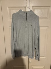 Lacoste Men’s 1/4 Inch Zip Gray Pullover. Gray In Colour. Size 8