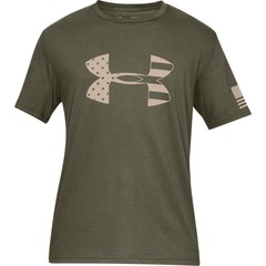 Under Armour 1333367 Men’s UA Freedom Tonal Flag T-Shirt, Marine OD Green, Small