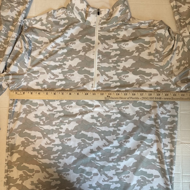 Straight Down Men’s 3/4 Zip Golf Camo Pullover Medium Lightweight gallery