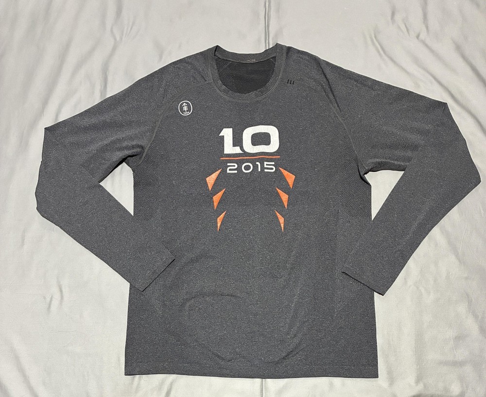 Lululemon Shirt Mens Large Metal Vent Long Sleeve Wall Street Decathlon 2015
