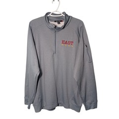 Sport Tek L/S 1/4 Zip Pullover Lt Grey Heathered Men’s XL Sportswear Zip Pocket