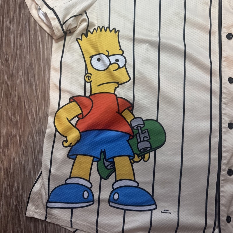 The Simpsons -Welcome To The Neighbor Hood Baseball Jersey Large- 3xl BART Homer gallery