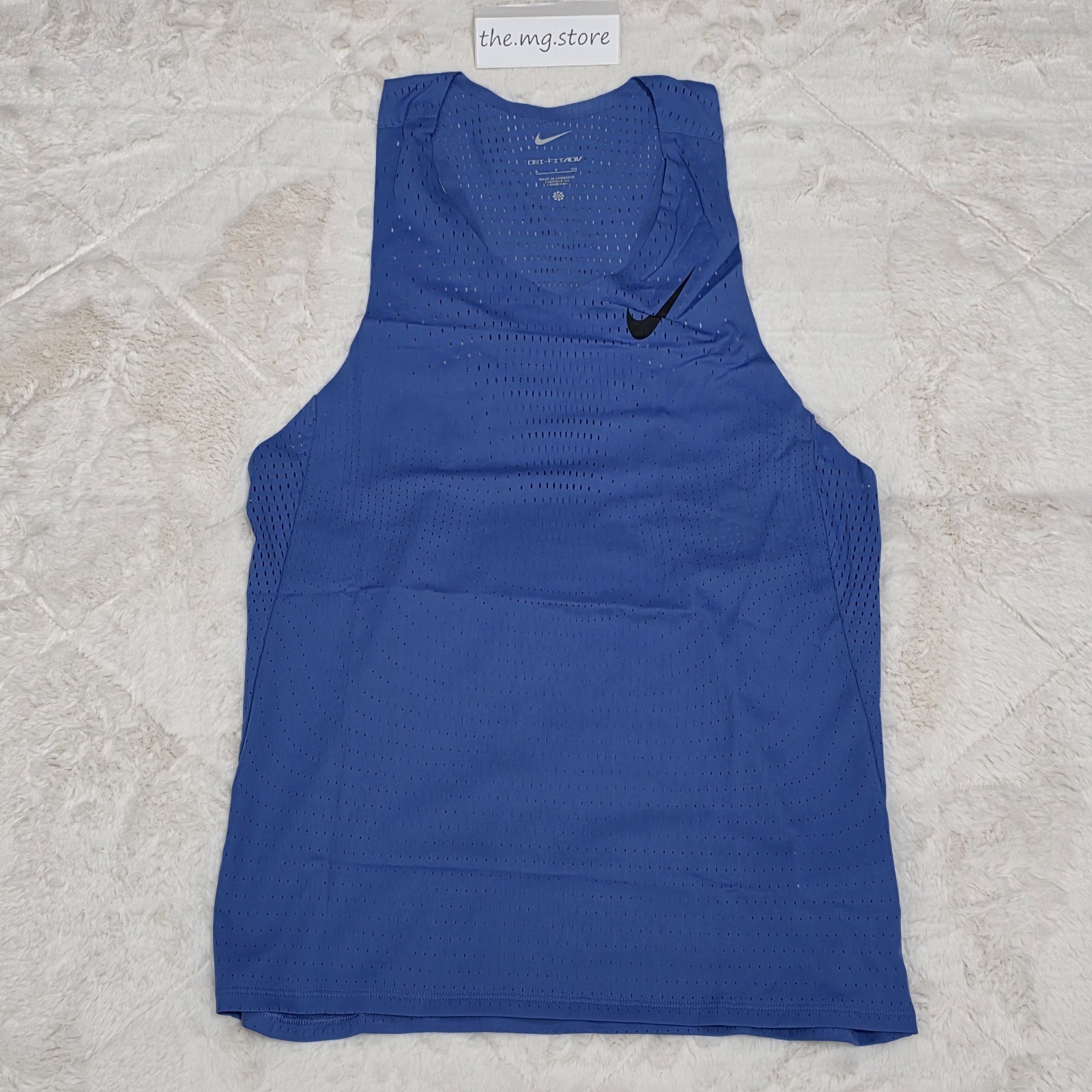 Nike AEROSWIFT Dri-FIT ADV Running Singlet Blue Men’s Sz S FN4231-411 NWT gallery