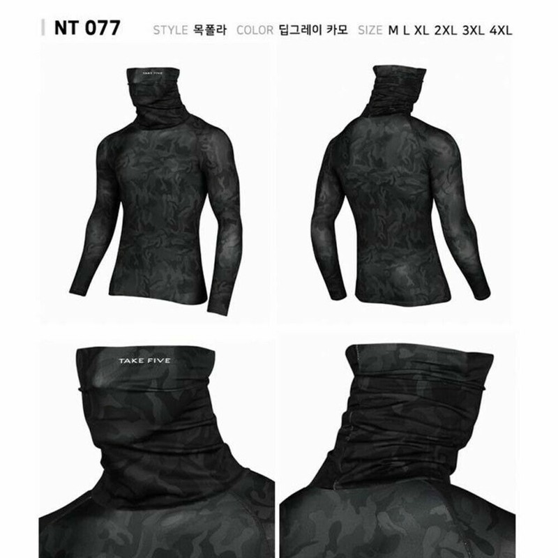 Take Five Mens Cool Dry Compression Baselayer Turtle Neck Activewear Shirts 073 gallery