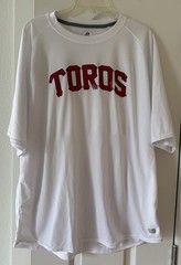 Russell Athletic Dri-Power Toros Baseball Jersey T-Shirt Mens XL White Red Mesh