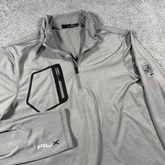 RLX Ralph Lauren Performance Golf 1/4 Zip Pullover Mens Large Detroit Golf Club