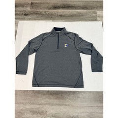 Tommy Bahama LA Rams Quarter Zip Pullover Gray Medium NFL Tobago Bay Sweater