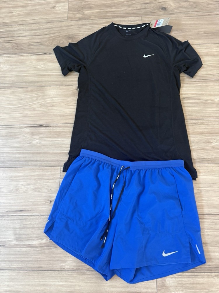 Combo Nike Training Shirt Large Men's and Running Short XL Set of 2 Dri-Fit