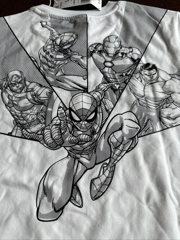 adidas Marvel Multi Sport MEN Large TEE T-Shirt White Spider-Man Hulk Ironman gallery