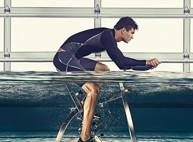 Speedo Fit Training Compression Shirt Lazer fit Long Sleeve Swim Rashguard XL gallery