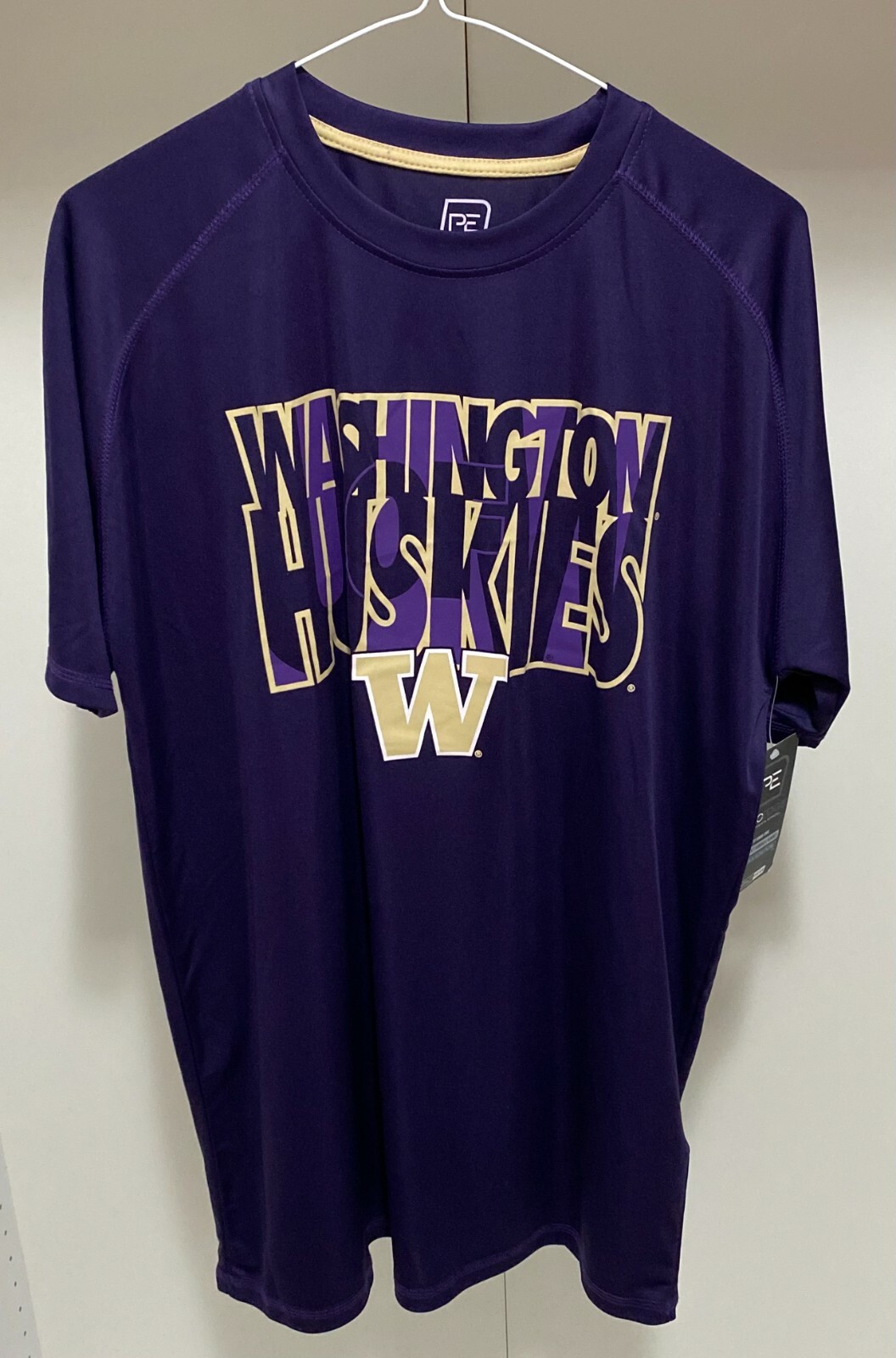 Pro Edge - Large L - Performance Shirt - Purple - Washington Huskies - New gallery