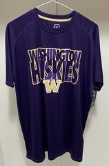 Pro Edge – Large L – Performance Shirt – Purple – Washington Huskies – New