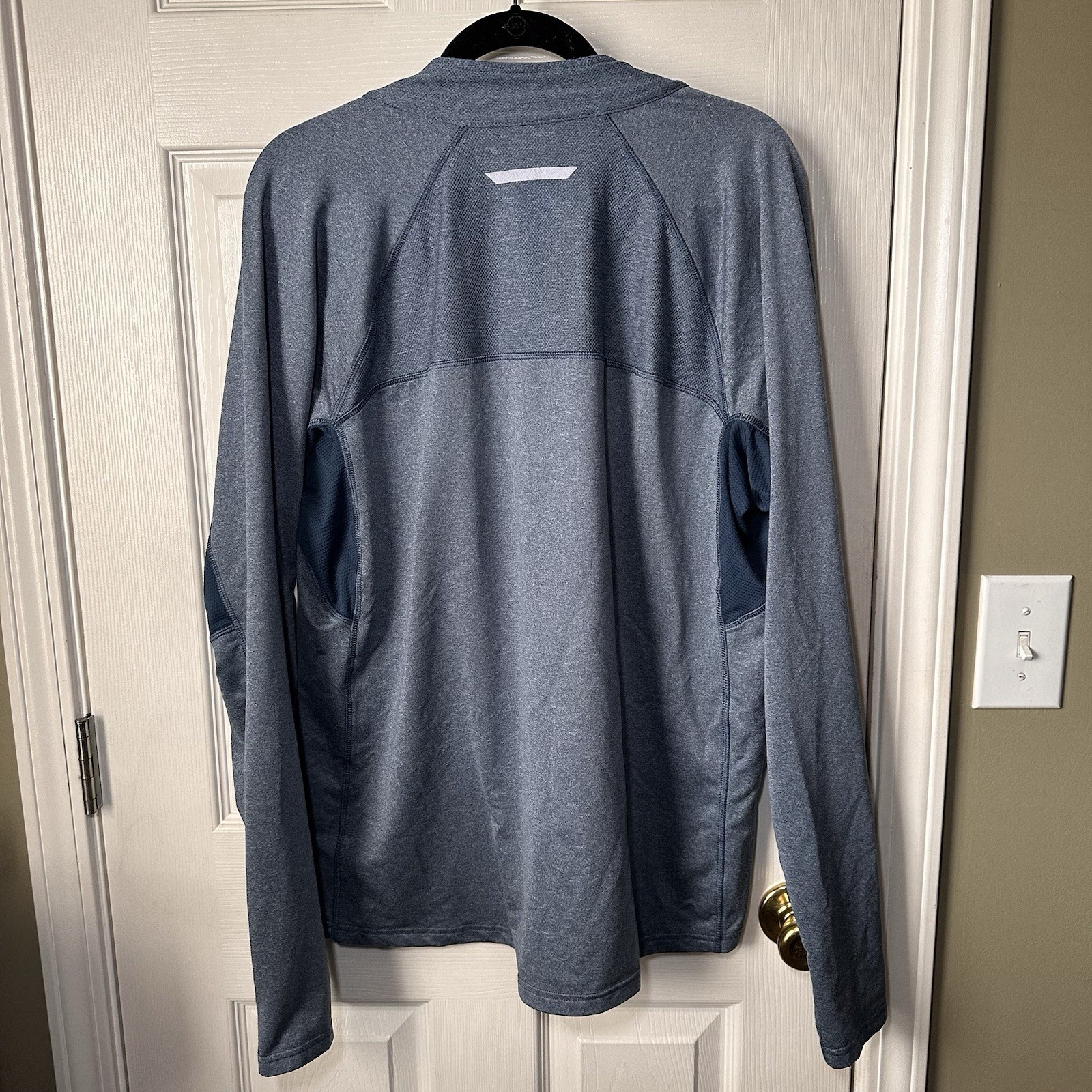 Champion Pullover Long Sleeve 1/4 Zipper Color Blue Large Men's Duo Dry gallery