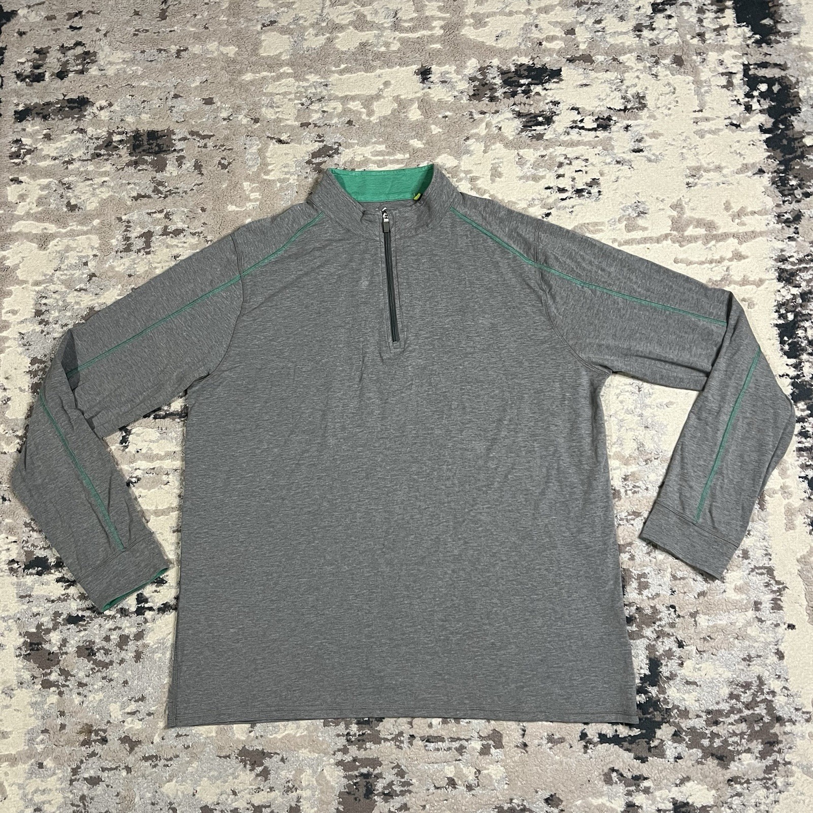 Tasc Performance Pullover Mens Sz XL Gray 1/4 Zip Long Sleeve Bamboo Activewear gallery