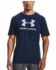 New W/Tag Under Armour Men’s T-Shirt UA Big Logo Sportstyle Crew Neck Small