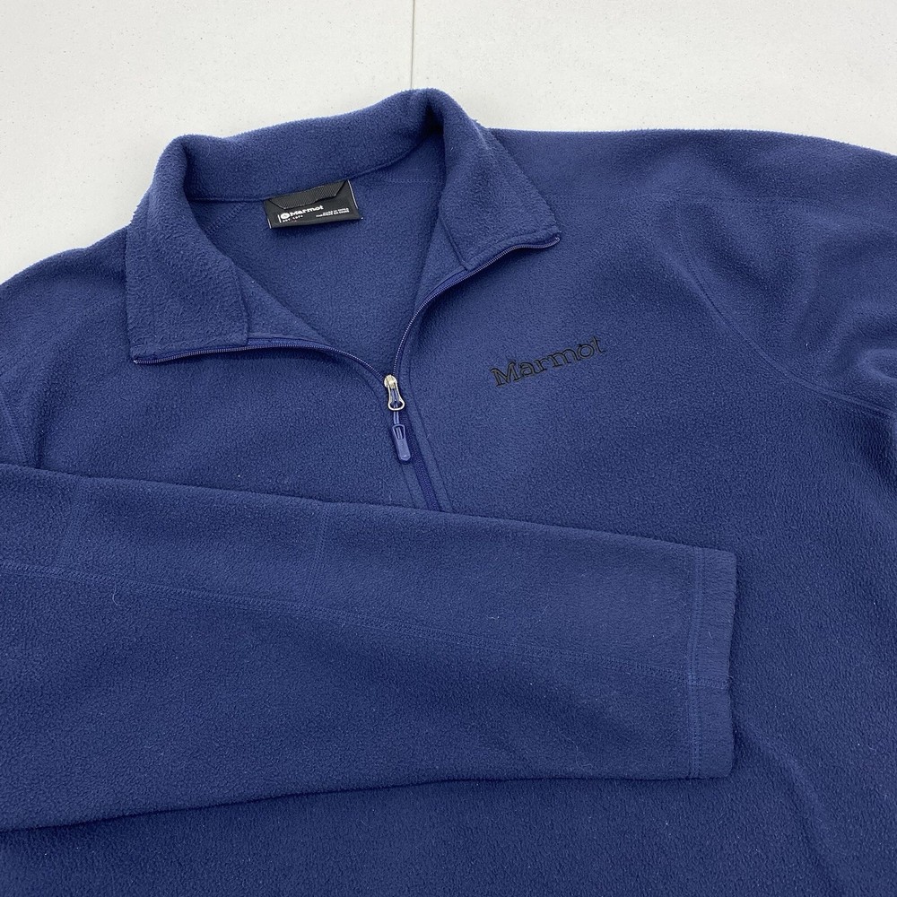 Marmot sweater Mens Medium Rocklin 1/2 Zip Fleece Pullover Hiking Trek Gorp Fish