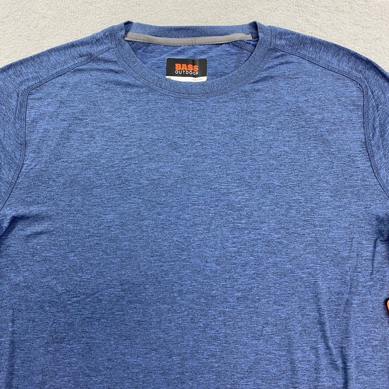 Bass Outdoor T Shirt Mens XL Blue Microtech Performance Short Sleeve Tee gallery