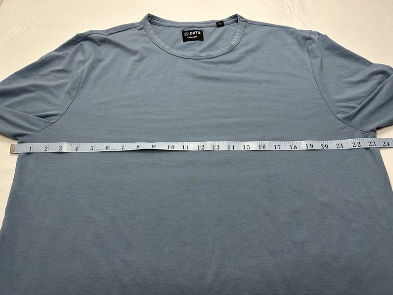Men's Cuts AO Universal Long Sleeve Curve-Hem Shirt Size XXL Blue gallery