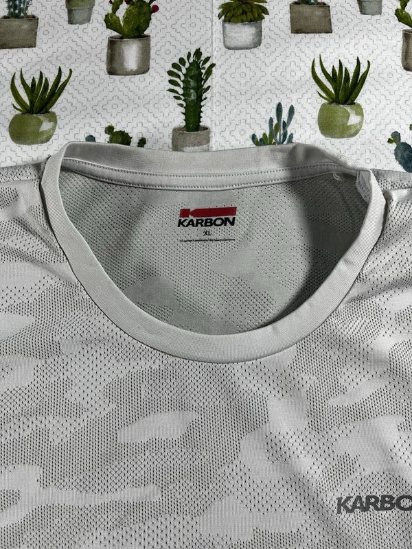 Karbon Light Gray Men's XL Quick Dry Mesh Camo Print Short Sleeve Outdoor gallery