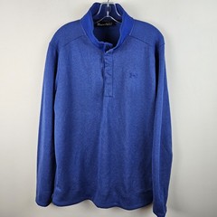 Under Armour ColdGear Pullover Men XL Blue 1329832 Golf Athletic Snap Mock