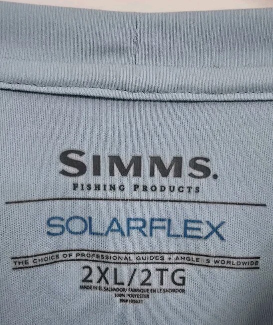 Simms Men's Solarflex UPF 50 Long Sleeve Fishing Shirt Pullover 2XL Excellent gallery