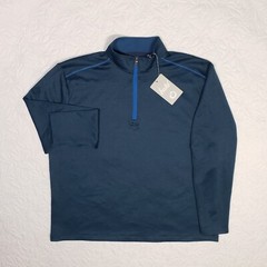 NWT Buki Collection Destination 1/4 Zip Pullover Mens XL Navy Blue Long Sleeve
