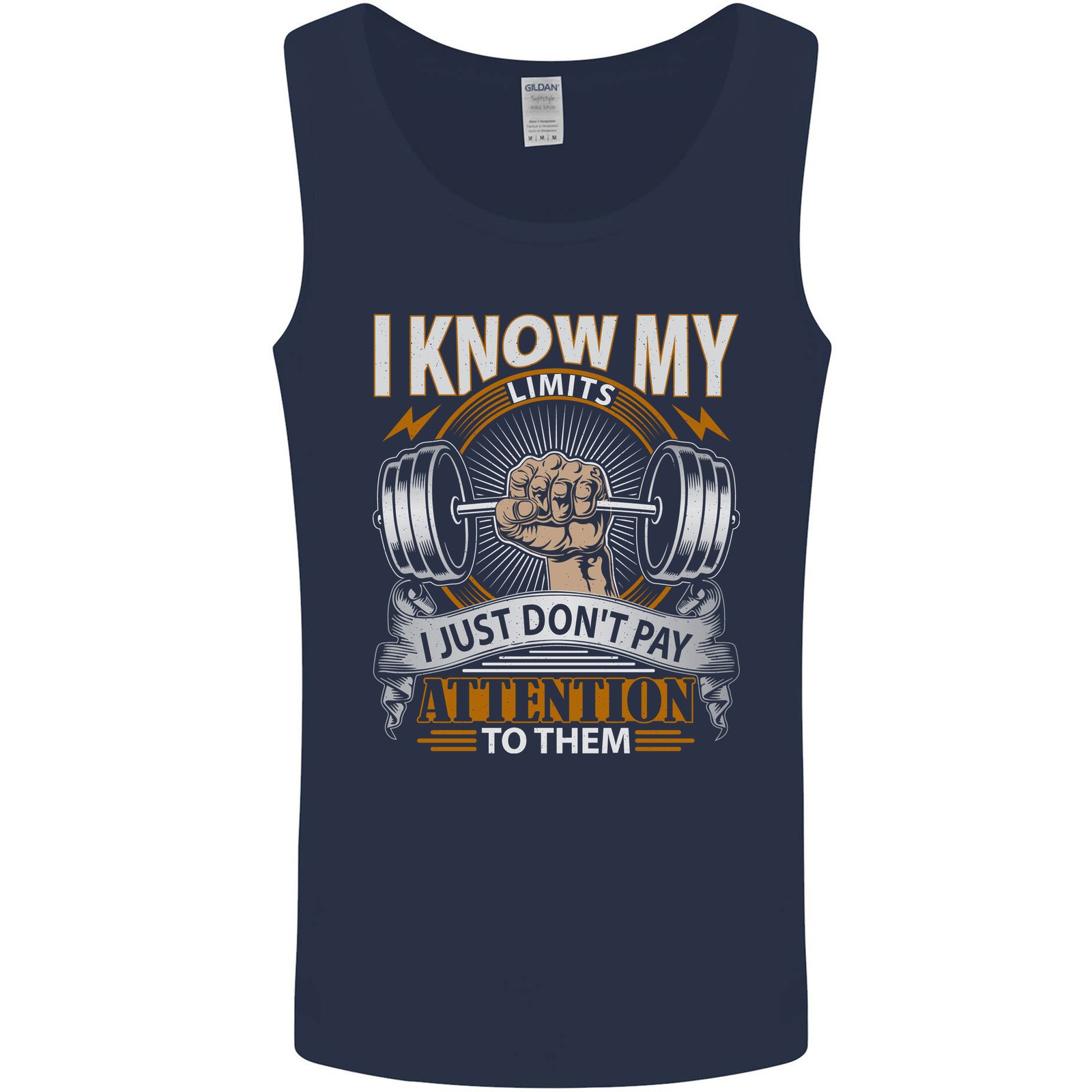 My Limits Inspirational Gym Quote Bodybuilding Mens Vest Tank Top gallery