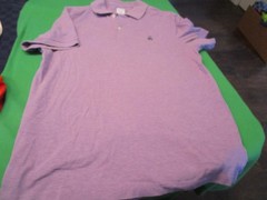 EUC MENS BROOKS BROTHERS SLIM FIT COTTON SHORT SLEEVE POLO SHIRT PURPLE LG