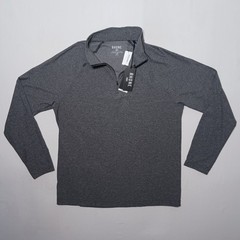 Rhone Reign Mens Midweight 1/4 Zip Large Gray Upf 50+ Goldfusion NWT