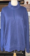 IZOD Advantage Performance Stretch Royal Blue 3/4 Zip Golf Pullover Size XXL