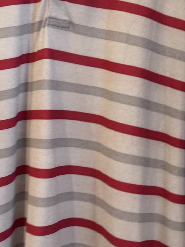 Callaway Golf Polo Shirt Mens XL Red Gray Stripe Opti-Dri Performance Polyester gallery
