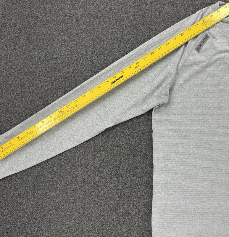 Legends Mens Enzo Long Sleeve T Shirt Size Large Gray Curve Hem Stretch gallery