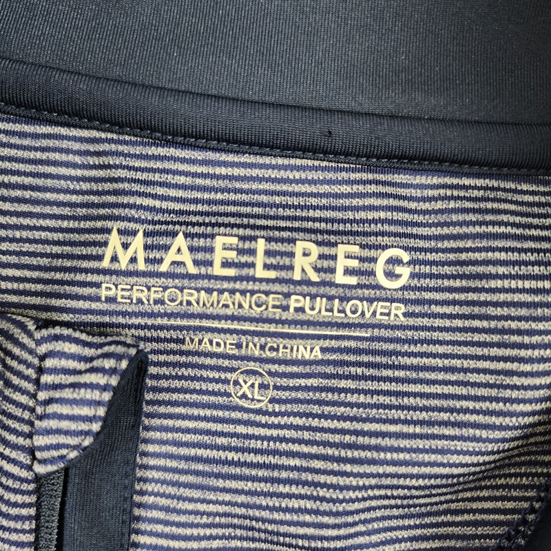Maelreg Shirt Mens XL Blue Performance 1/4 Zip Pullover gallery