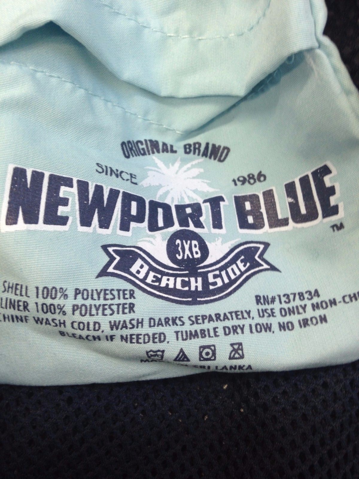 $99 Newport Blue Men Blue Striped Fitted Board Swim Trunks Shorts Size 3xb gallery