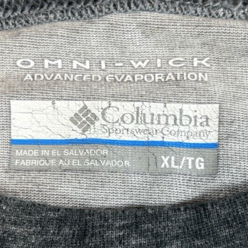Columbia Omni-Wick Long Sleeve Raglan Shirt XL Gray Performance Crewneck gallery