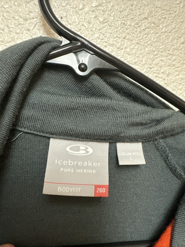 Icebreaker Pure Merino Body Fit 260 Slim Fit Half Zip Jumper Men’s Sz L gallery