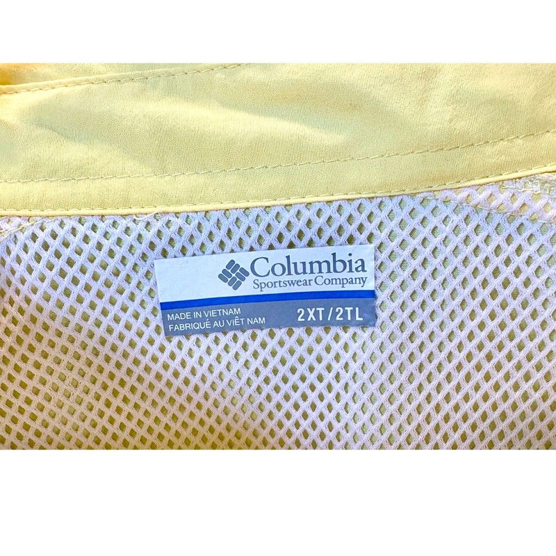 Columbia PFG Bahama II Long Sleeve Bright Yellow Fishing Shirt, Size 2X Tall gallery